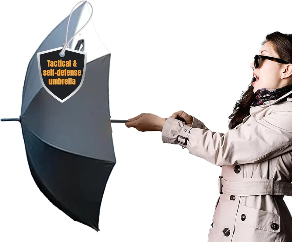 Uzi Tactical Self Defense Umbrella – Windproof Unbreakable Fiberglass with Carbi