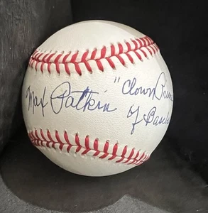 Película oficial autografiada de Bull Durham del príncipe payaso de béisbol firmado por Max Patkin - Imagen 1 de 6