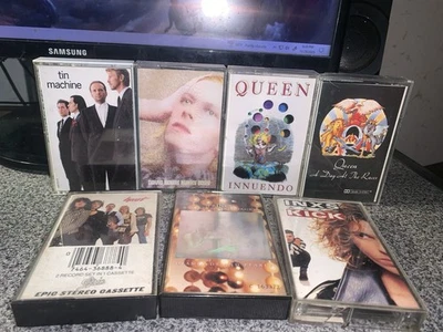 (7) Rock Legend Cassette Tapes, Bowie, Heart, Queen, Prince - Image 1 of 4