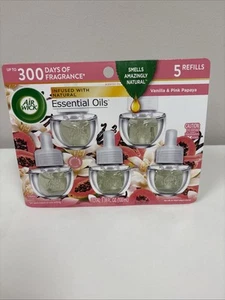 Air Wick Scented Oil Refill - Vanilla & Pink Papaya - 3.38 fl oz/5pk G85-01 - Picture 1 of 2