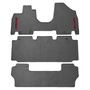Fits 11-17 Honda Odyssey Grey Nylon Floor Mats Car Carpet Front Rear 3PCS Set - Picture 1 of 4