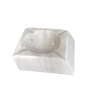 Ashtray IN Marble Italian White Carrara Italian Black Marble Ashtray 12cm - Picture 1 of 3