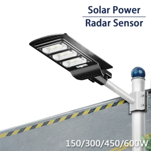 Solar LED Steet Light SMD 6000K Radar Sensor Auto On/Off Energy Saving Garden - Picture 1 of 12