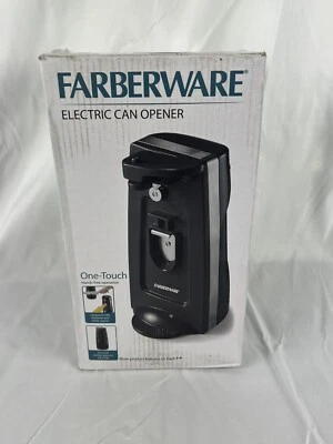 Farberware Abridor de Latas Eléctrico Negro Cable de Almacenamiento de Un Toque NUEVO Sellado  Foto 1 de 4