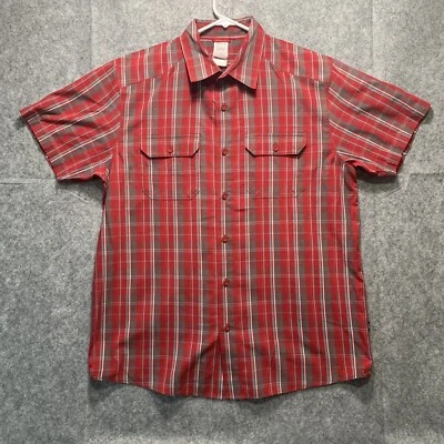Camisa manga corta The North Face roja gris a cuadros para hombre talla grande Foto 1 de 4
