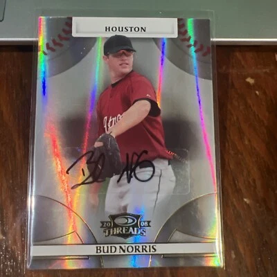 Bud Norris 2008 Donruss Threads Gold Signatures Rookie Auto RC #64 /499 Astros - Image 1 of 4