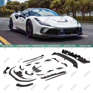 Difusor trasero labio delantero de carbono seco faldones laterales kits de carrocería para Ferrari F8 Tributo - Imagen 1 de 55