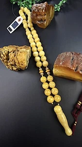 Rare Vintage 18mm Natural Certified Baltic Amber Rosary 130gr 36B. كالنجرادي حر - Bild 1 von 19