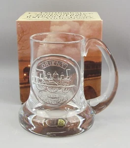 Dartington 24% Lead Crystal 1/2 Pt Tankard ORIENT EXPRESS 100th Anniversary 1983 - Picture 1 of 7