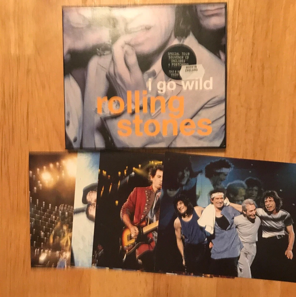 Rolling Stones I Go Wild UK CD Single With 4 Postcards See Pics! - Image 1 of 4