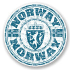 2 x 10cm Norway Vinyl Sticker Laptop Car Luggage Travel Tag Map Flag Cool #5949