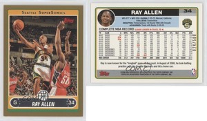 2006-07 Topps Gold /500 Ray Allen #34 HOF