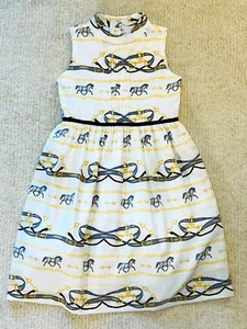 Kids Fashion - JANIE & JACK - Girls Dress with Gold Buckles  (Size 6) Nearly New - Picture 1 of 5