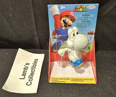 World of Super Mario Nintendo Blanco Yoshi 2.5" Jakks Figura de Acción Coleccionable Foto 1 de 4