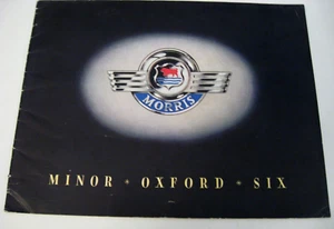 1951 Morris Minor Oxford Six Color Brochure London VG - Picture 1 of 9