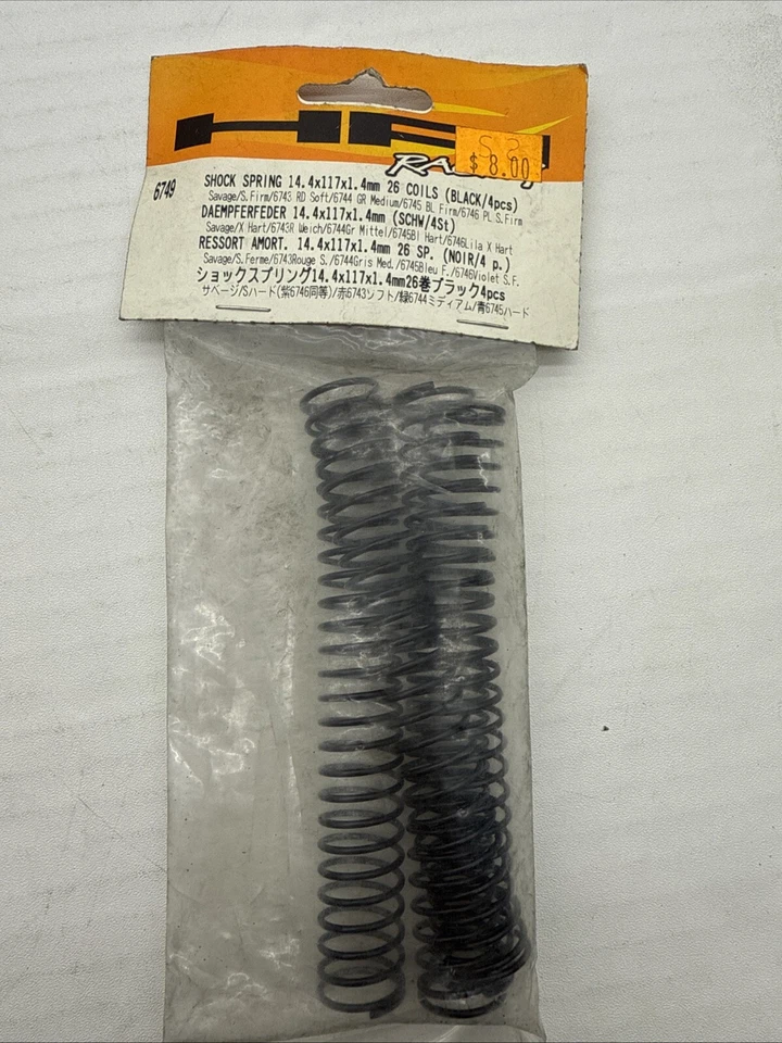 HPI6749 6749 Savage 21 Shock Spring Set NEW NOS NIB NIP Vintage 14.4 x 117 B15 - Image 1 of 1