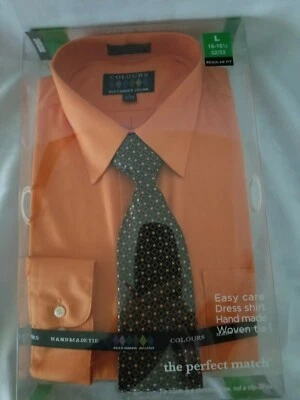 CAMISA DE VESTIR HOMBRE "ALEXANDER JULIAN" GRANDE 16-16 1/2 MANGA LARGA 32/33 Foto 1 de 4