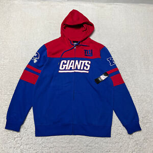 New York Giants Hoodie Men Extra Large Blue Full Zip Fotball NFL Sweatshirt GIII