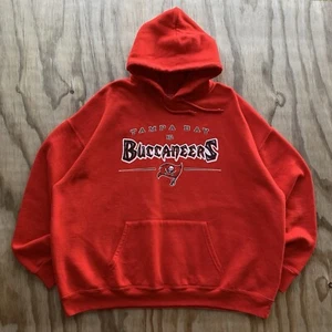 Vintage 2006 Y2K NFL Tampa Bay Buccaneers Football Hoodie Sweatshirt Size XL Red - Picture 1 of 6