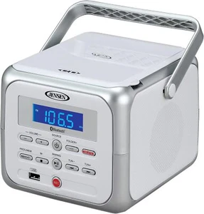 Portable Stereo CD Player Boombox w/Bluetooth FM Radio USB Aux-in Headphone Jack - Picture 1 of 4