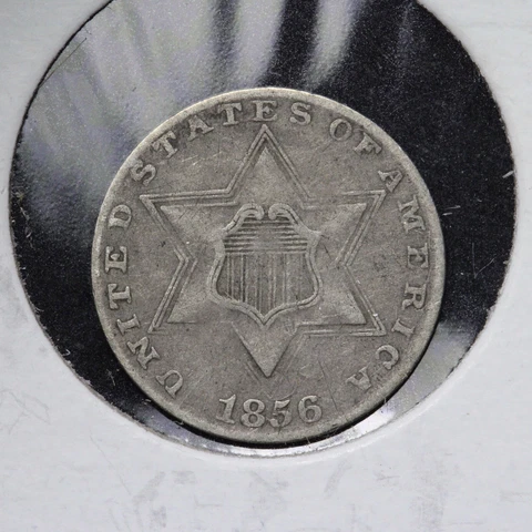 1856 Three Cent Silver Piece CHOICE XF E133 WLM Cover