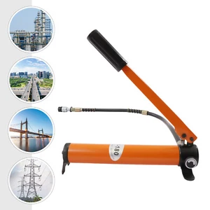 Hydraulic Cylinder Hand Pump Hand Hydraulic Pump&1m High pressure Oil Pipe 70mpa - Picture 1 of 10