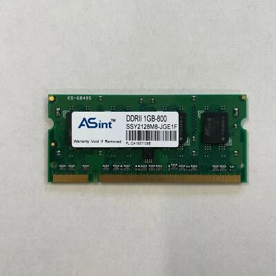 ASint 1GB DDR2 RAM PC2-6400 800Mhz SODIMM non-ECC Unbuffered SSY2128M8-JGE1F - Image 1 of 3