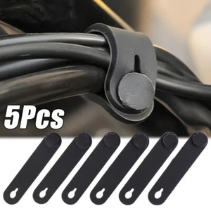 5x Banda de goma negra para marco de motocicleta Cableado Cortes Arnés - Imagen 1 de 12