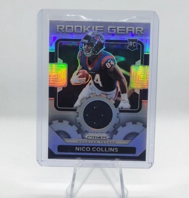 2021 Panini Prizm NICO COLLINS Rookie Gear Silver Prizm RC #RG-30 Texans - Image 1 of 2