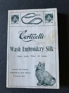 CORTICELLI Seiden Nähgarn Muster Display Karte 1910 selten! - Bild 1 von 8