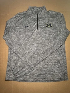 Nike Dri Fit University of Michigan Half Zip Pullover Sweater Mens 2XL Gray - Picture 1 of 3