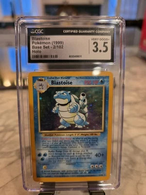 Blastoise 002/102 Base Set Holo CGC 3.5 VERY GOOD+ - Image 1 of 4