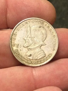 1961 Panama 1/4 Balboa Coin .900 Silver (KM.#25) - Picture 1 of 2
