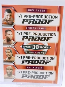 2025 Leaf Mike Tyson Lennox  Lewis Bowe Mercer Red Acetate  Prod Proof 1/1  - Picture 1 of 2