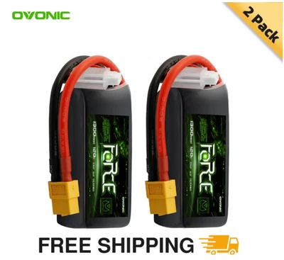 2-Pack Ovonic Force 3S 1300mAh 120C 11.1V LiPo Battery w/XT60 Plug - Image 1 of 4