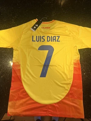 Nueva Camiseta Adidas Colombia Home Luis Díaz N° 7 Talla Pequeña  Foto 1 de 4