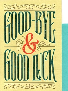 Goodbye Good Bye Wishing You Good Luck Keep In Touch Hallmark Greeting Card - Picture 1 of 3