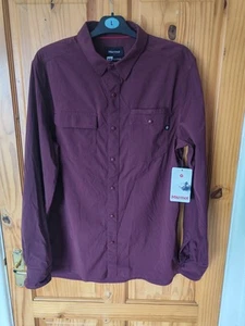Marmot Kapalino Burgundy Mens Shirt Size UK Medium Pocketed Nylon Outdoor. BNWT - Picture 1 of 8