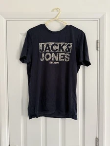 Jack & Jones Men's Blue Slim Fit T-Shirt, Size L - Picture 1 of 2