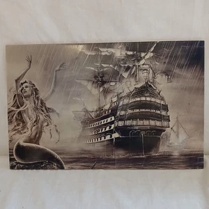 Impresión de Barco Sirena y Fantasma en Azulejo 15 1/2" × 10" Hecho en México - Imagen 1 de 7
