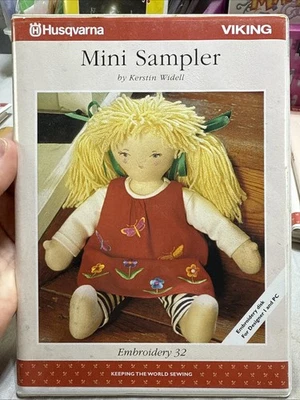 Husqvarna Viking Designer 1 y pieza mini sampler bordado 32 por Kerstin pañal Foto 1 de 4
