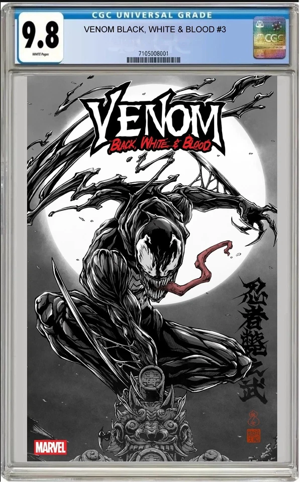 CGC 9.8 Venom: Black, White & Blood #3 Takashi Okazaki Variant PRESALE