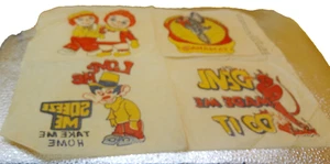 Raggedy Ann Andy Devil made me Monkey Love Yamaha Lot 4 Bügelbild Transfer Aufkleber - Bild 1 von 7