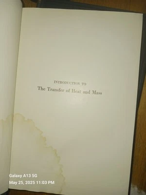 Introduction to the Transfer of Heat and Mass by E.R.G Eckert - Hardcover 1950 - Image 1 of 2