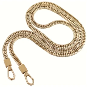 Stainless Steel Gold Link Chain Bag Strap Purse Shoulder Bag Crossbody Bag 39" - Picture 1 of 4