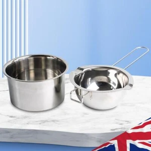 2 Pcs Candle Wax Melting Pot Long Handled 400ml Wax Bowl Candle Making Supplies - Picture 1 of 12