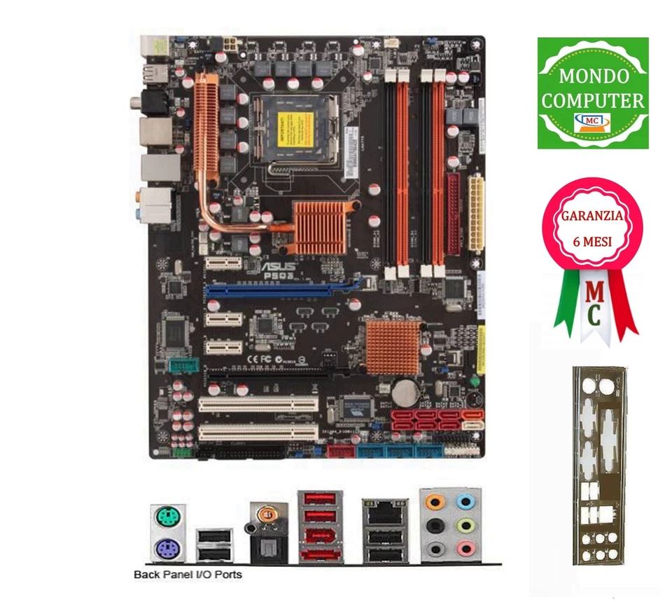 SCHEDA MADRE SOCKET 775 ASUS P5Q3 / CPU INTEL QUAD CORE Q8200 / RAM DDR3 - Immagine 1 di 1