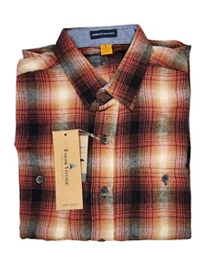 Tailor Vintage Luxe Performance Men's Maple Lodge Plaid Button Up Shirt Size S - Picture 1 of 5