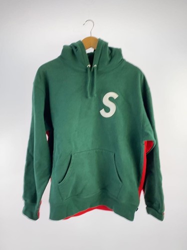 Felpa Supreme con cappuccio 21AW S logo spacco M cotone verde usata