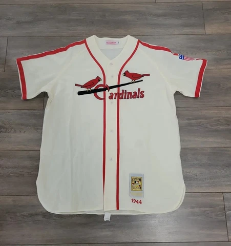 VINTAGE AUTHENTIC STAN MUSIAL CARDINALS JERSEY 48 MITCHELL NESS  FLANNEL Cover
